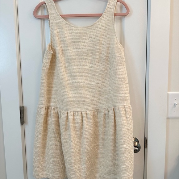 Sezane Cream Pleated Mini Sundress - Picture 3 of 8